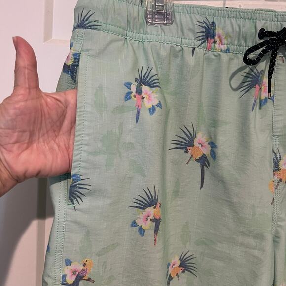 BILLABONG SUNDAYS LAYBACK Volley Lined Board shorts Mint Parrot Bird size Large - Picture 7 of 12